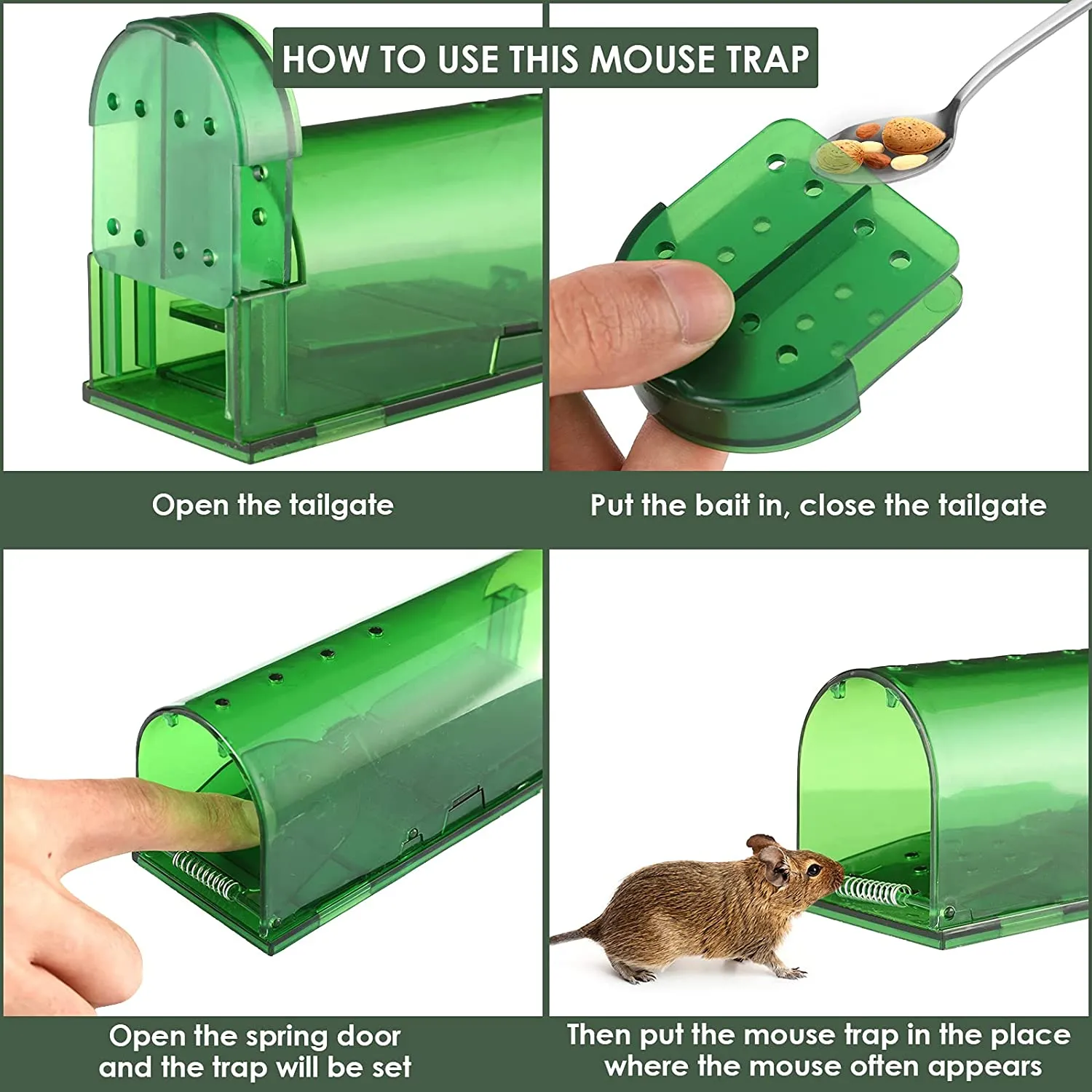 Mouse Trap Catch and Release, No Kill Mouse Traps