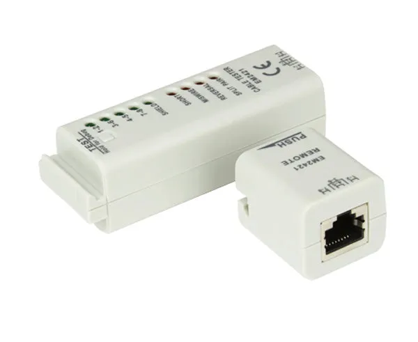 Network Cable Tester, RJ45, Pair and Shield LEDs, Fault Indicator LEDs
