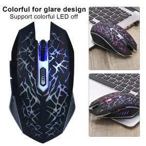 NEW Dioche Rechargeable Wireless Mouse 6 Keys Optical Gaming USB Mouse Silent Luminous Intelligent Mice 4.2V