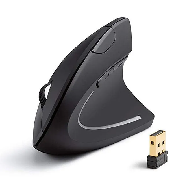 NEW Wireless Mouse Ergonomic Optical 2.4G 800/1200/1600DPI Colorful Light Wrist Healing Vertical Mice Gaming Mouse Gamer