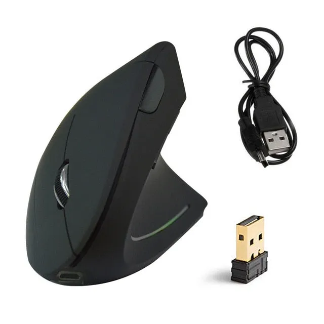 NEW Wireless Mouse Ergonomic Optical 2.4G 800/1200/1600DPI Colorful Light Wrist Healing Vertical Mice Gaming Mouse Gamer