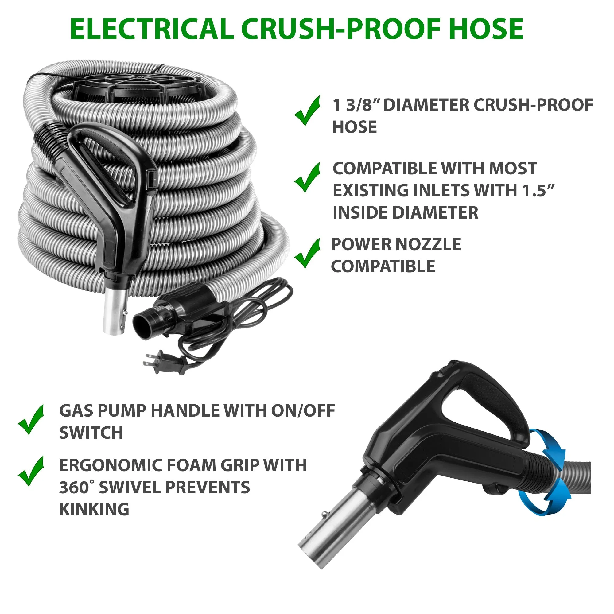 Nilfisk Supreme 150 Central Vacuum with SEBO Premium Electric Kit