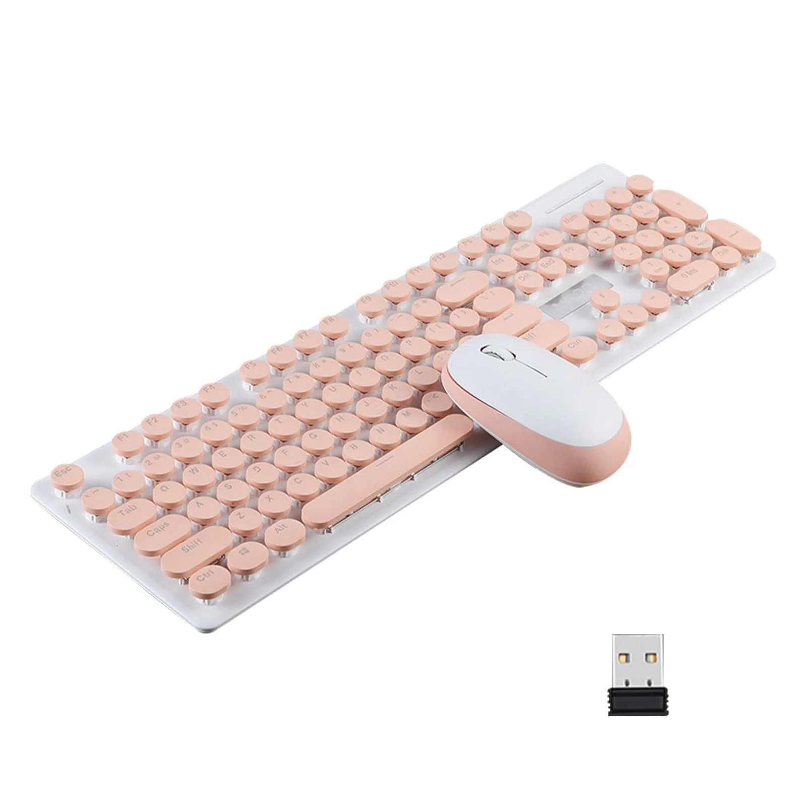 Office Wireless USB Home For Laptop Sensitive Notebook Non Slip Computer Accessories Keyboard Mouse Set Low Noise Retro
