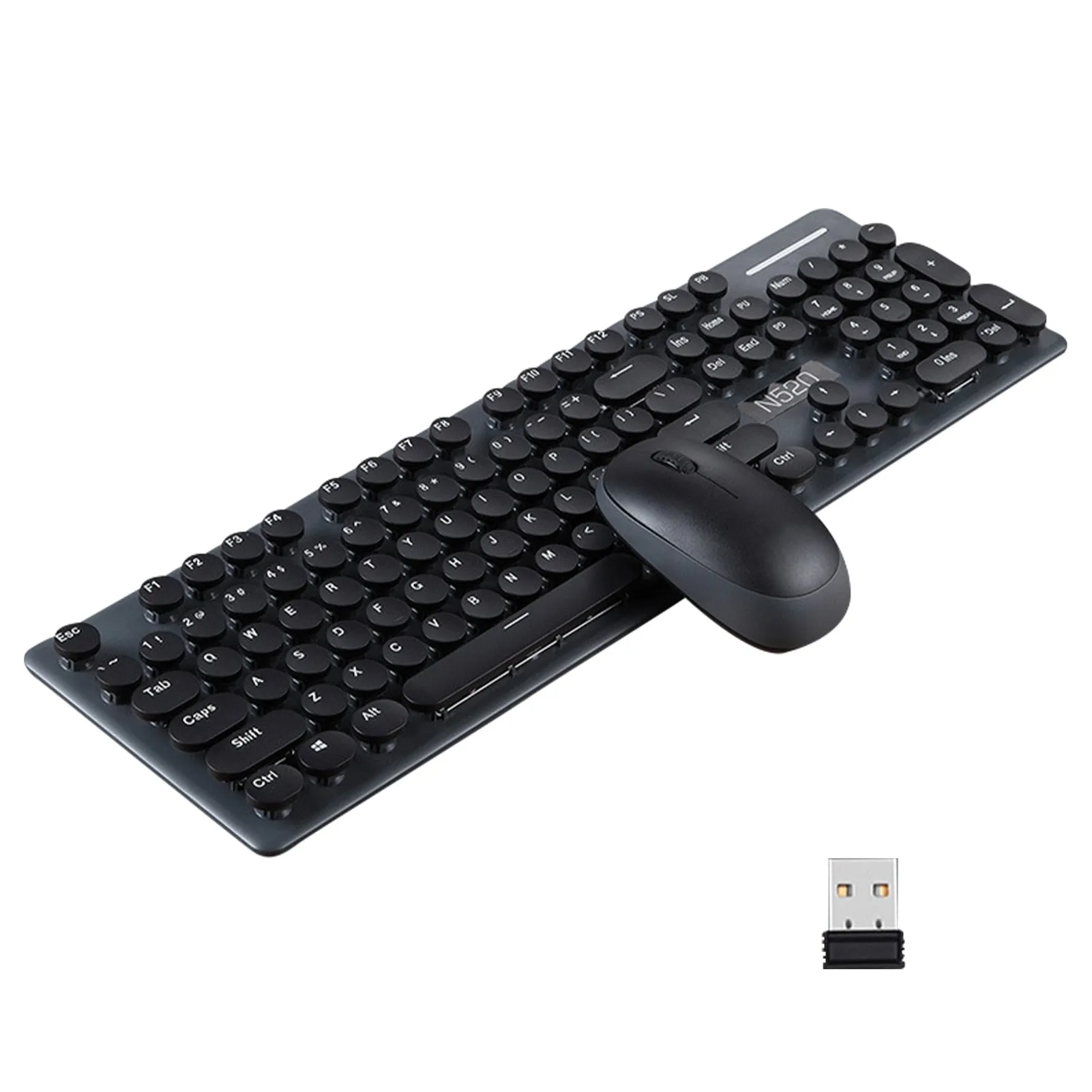 Office Wireless USB Home For Laptop Sensitive Notebook Non Slip Computer Accessories Keyboard Mouse Set Low Noise Retro