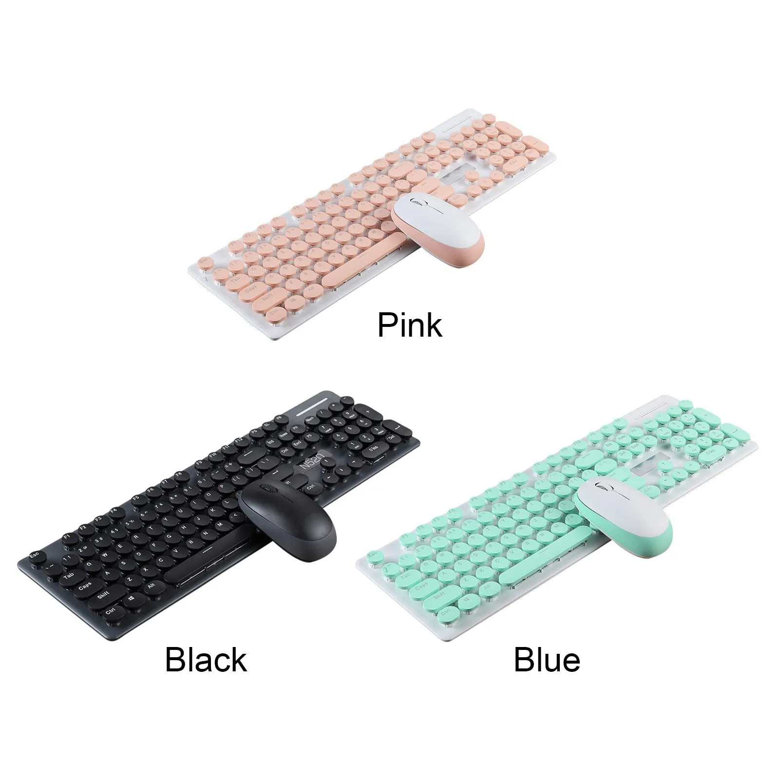 Office Wireless USB Home For Laptop Sensitive Notebook Non Slip Computer Accessories Keyboard Mouse Set Low Noise Retro