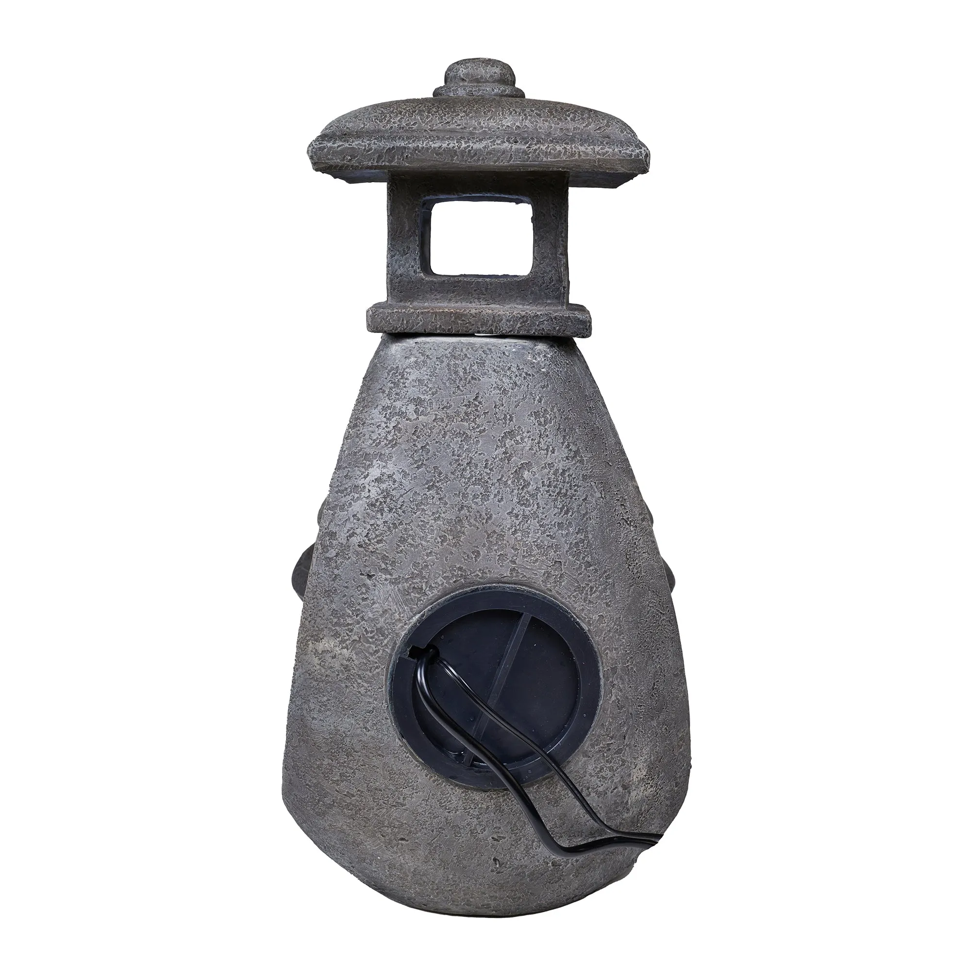 Pagoda Tiered Outdoor Fountain W/3 White Leds