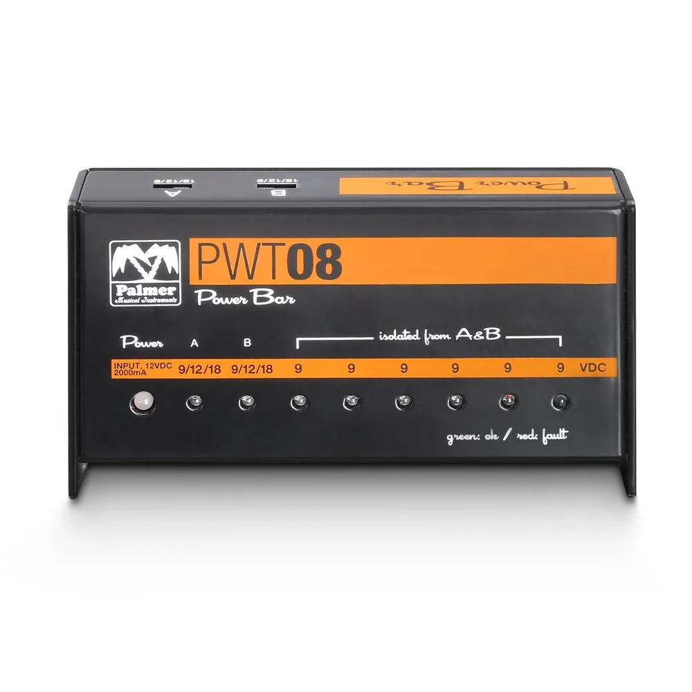 Palmer PAL-PWT08 Universal Pedalboard Power Supply - 8 Outputs