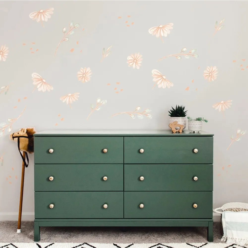Peppy Lu Nursery Wall Decals Set - Meadow Floral (Large)