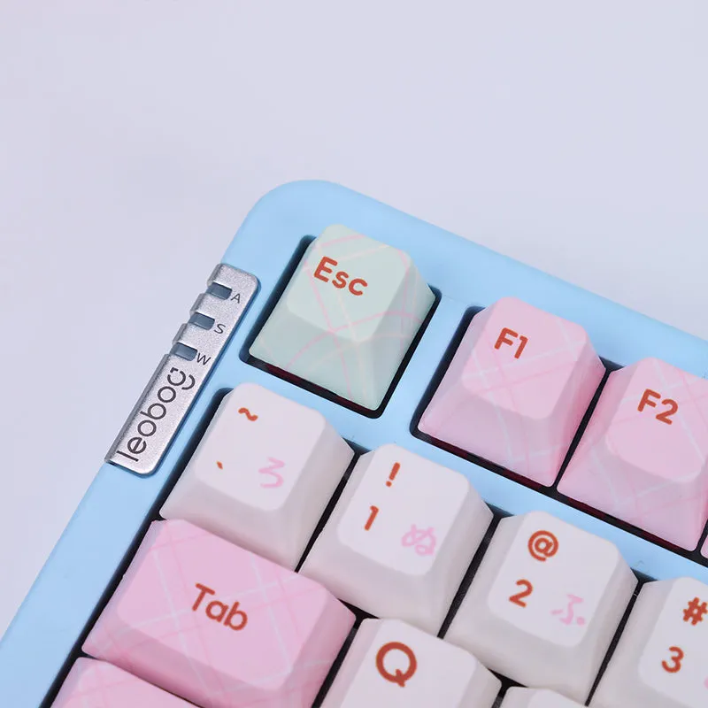 PIWIJOY Summer Dessert Cherry Proflie Keycap Set 146 Keys Support Alice ISO