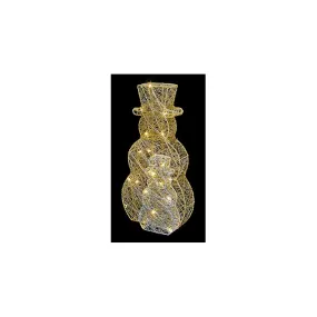 Premier Lit Gold Snowman Warm White LED 31cm