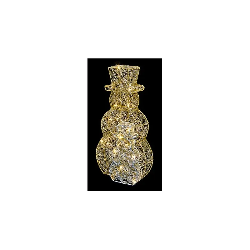 Premier Lit Gold Snowman Warm White LED 31cm