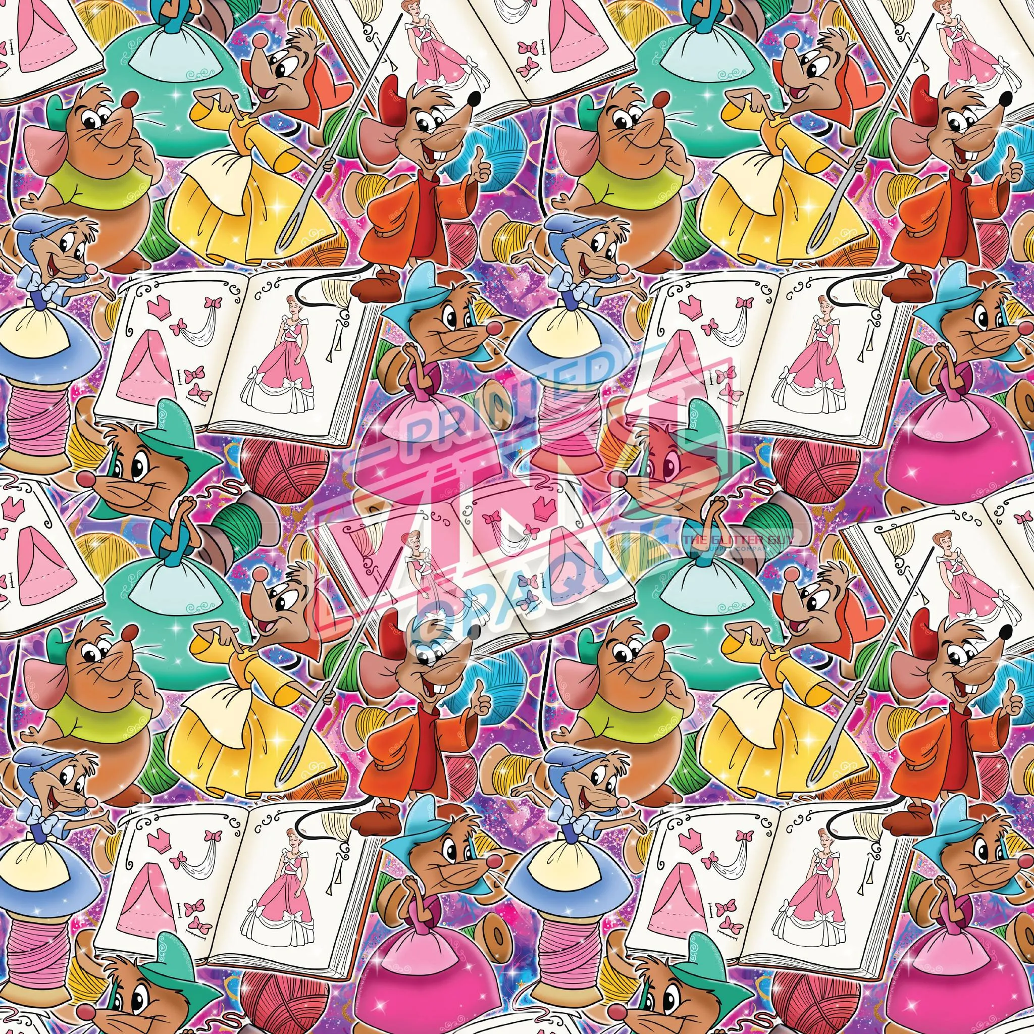 Printed Vinyl - Sewing Mice