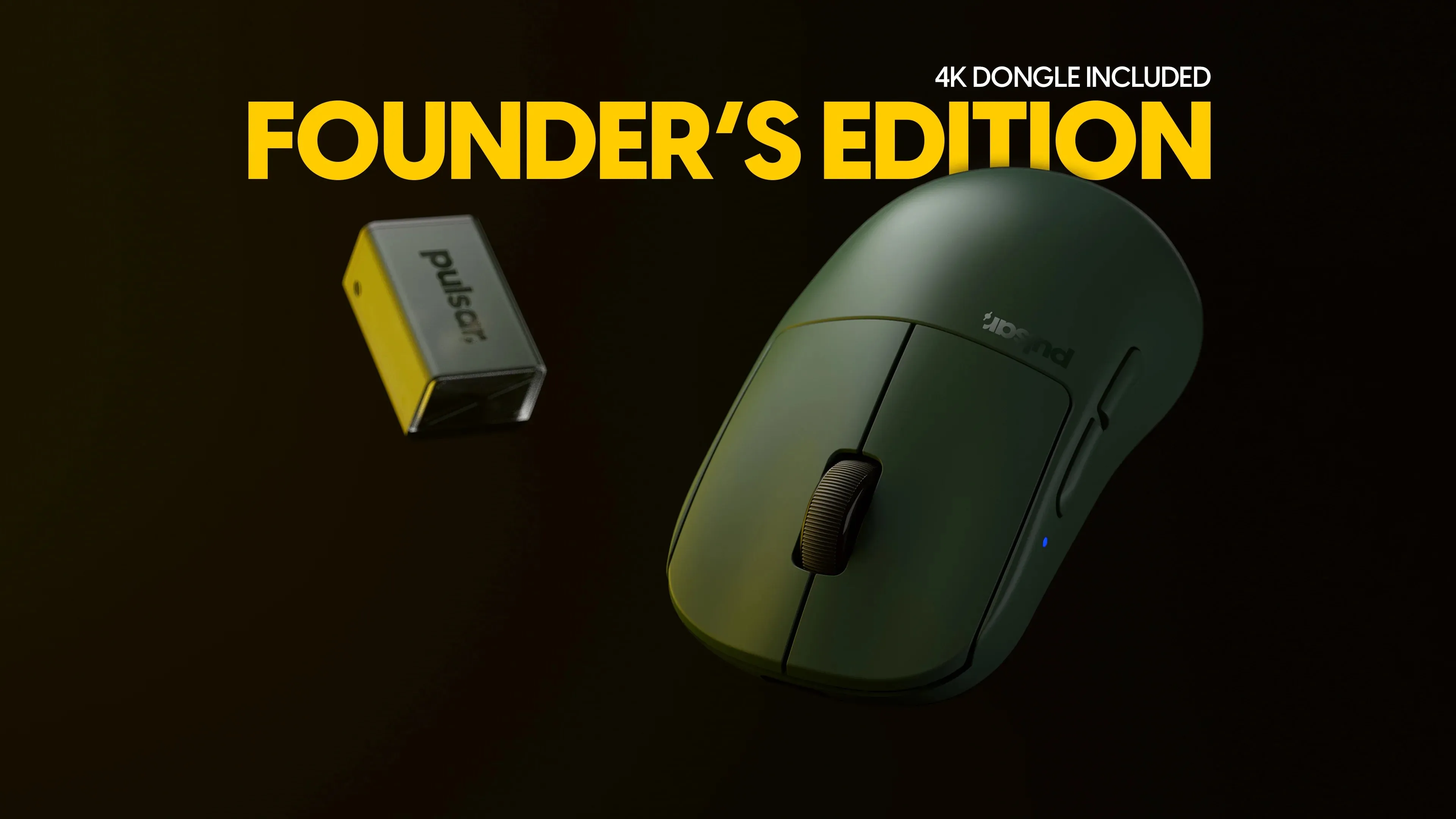 Pulsar X2H Mini Wireless Gaming Mouse - Green Founders Edition (4K Dongle Included)