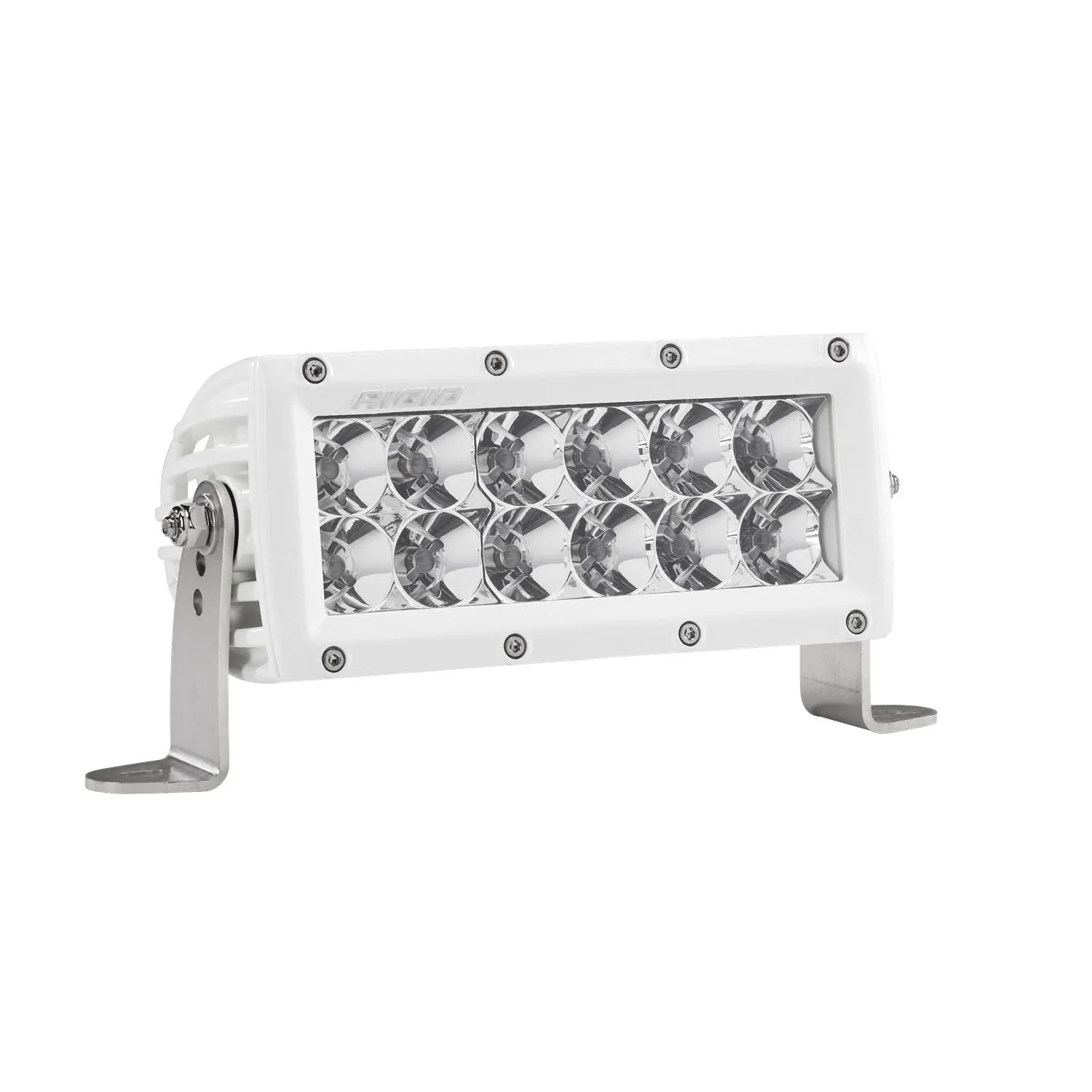 RIGID E-Series PRO LED Light Flood Optic 6 Inch White Housing