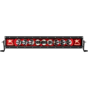 RIGID Radiance Plus LED Light Bar Broad-Spot Optic 20 Inch With Red Backlight