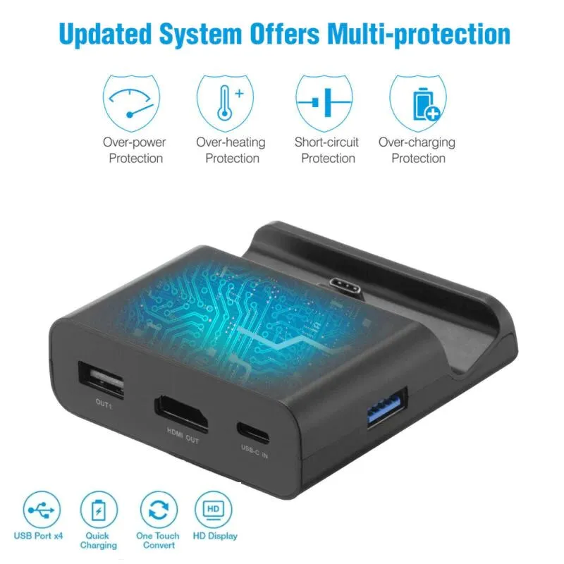 SMAXPro™ Nintendo Switch HDMI Docking Station: Charging Stand 4K TV