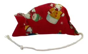 Snowman on Red Catnip Mouse