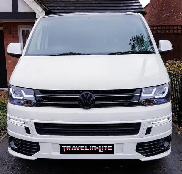 T5.1 Front & Rear Smooth Primed Bumpers, Lower Spoiler, LED Fog Kit 10 -15 NEW