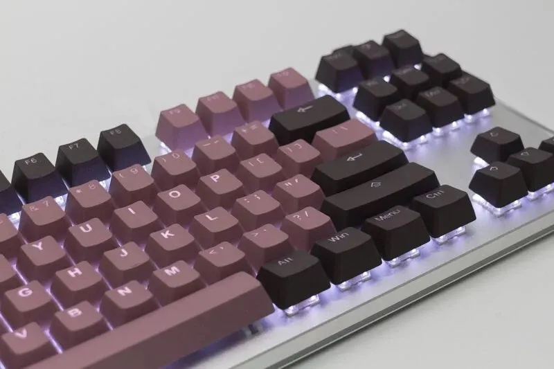 Tai-Hao Lavender & Chocolate PBT Shine-Through Keycap Set