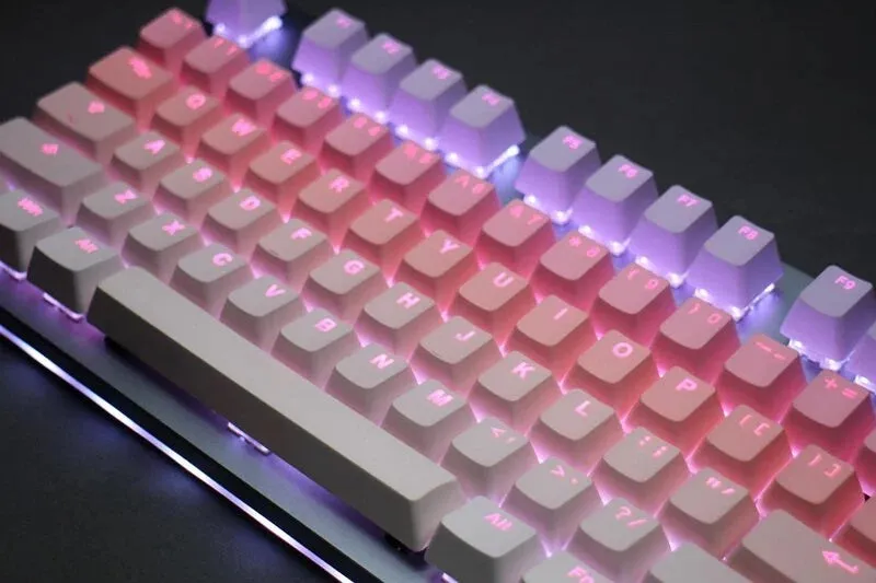 Tai-Hao Sakura PBT Shine-Through Keycap Set