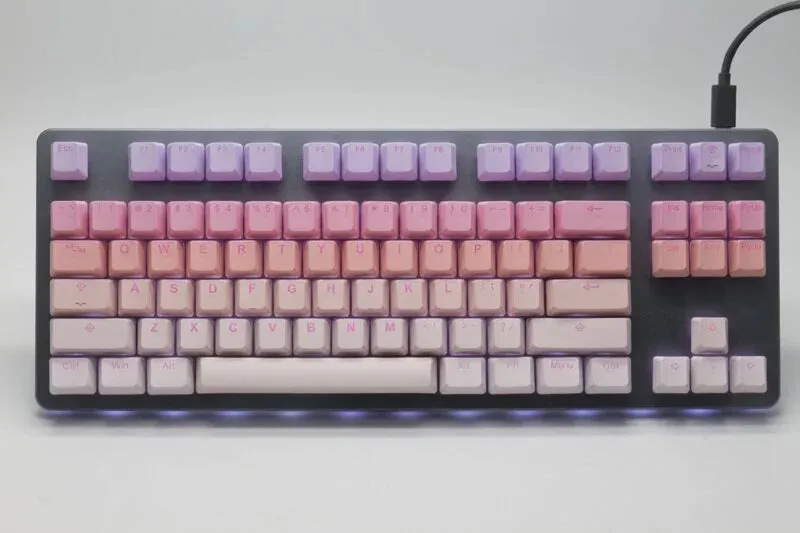 Tai-Hao Sakura PBT Shine-Through Keycap Set