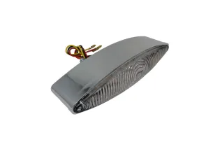 Taillight Tech Glide / Snake Eye, LED - Clear Lens, Chrome - Highway Hawk H68-3364