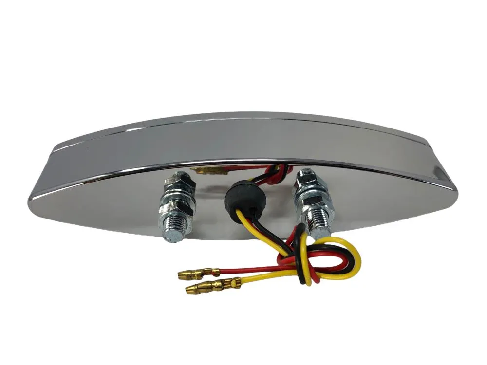 Taillight Tech Glide / Snake Eye, LED - Clear Lens, Chrome - Highway Hawk H68-3364