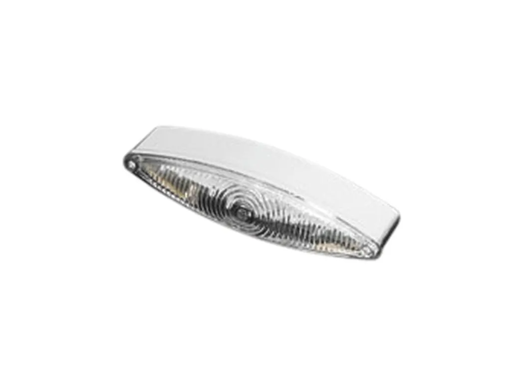 Taillight Tech Glide / Snake Eye, LED - Clear Lens, Chrome - Highway Hawk H68-3364