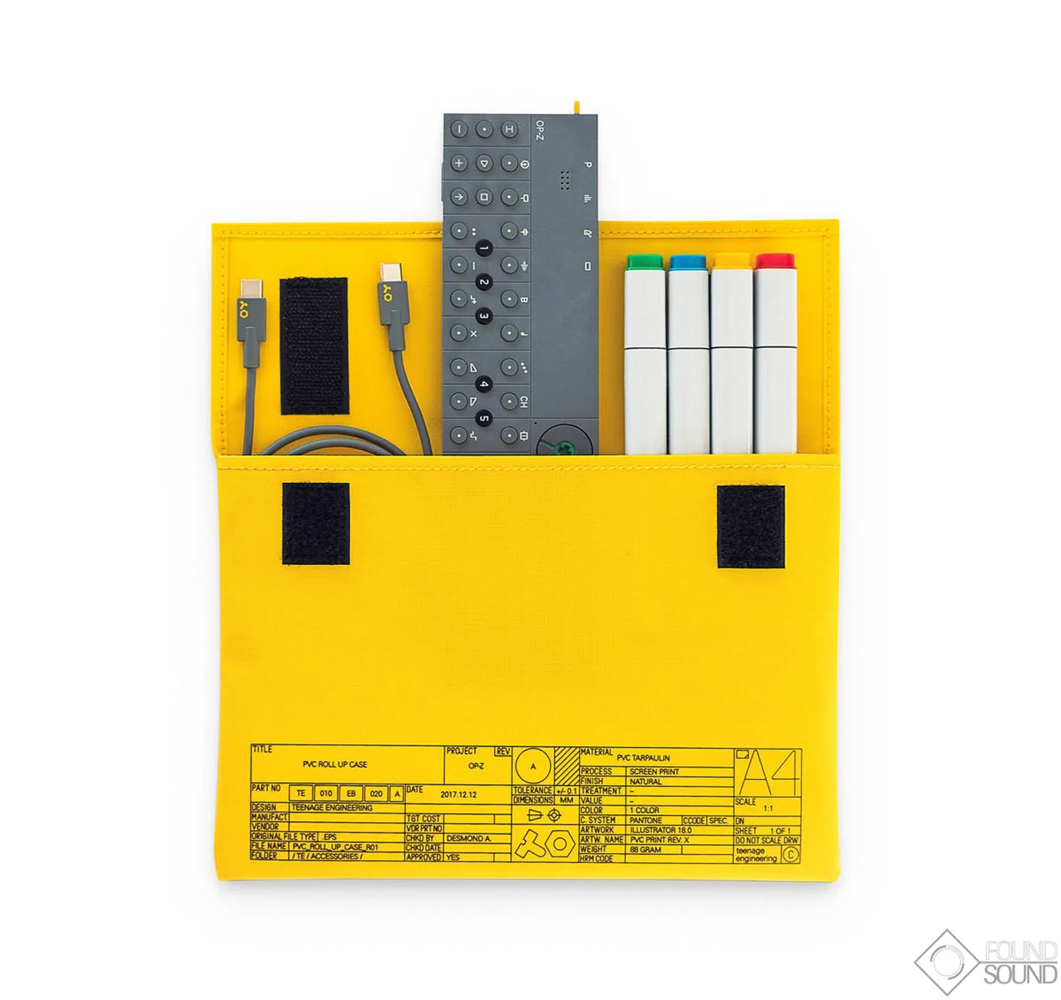 Teenage Engineering OP-Z PVC Roll Up Bag (Yellow)