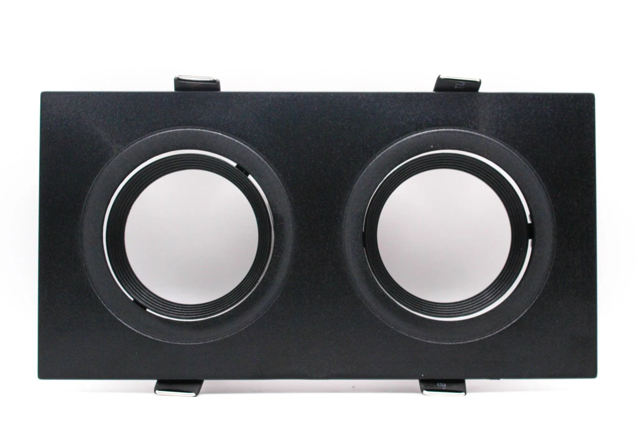 Twin Rectangular Black Recessed Holder