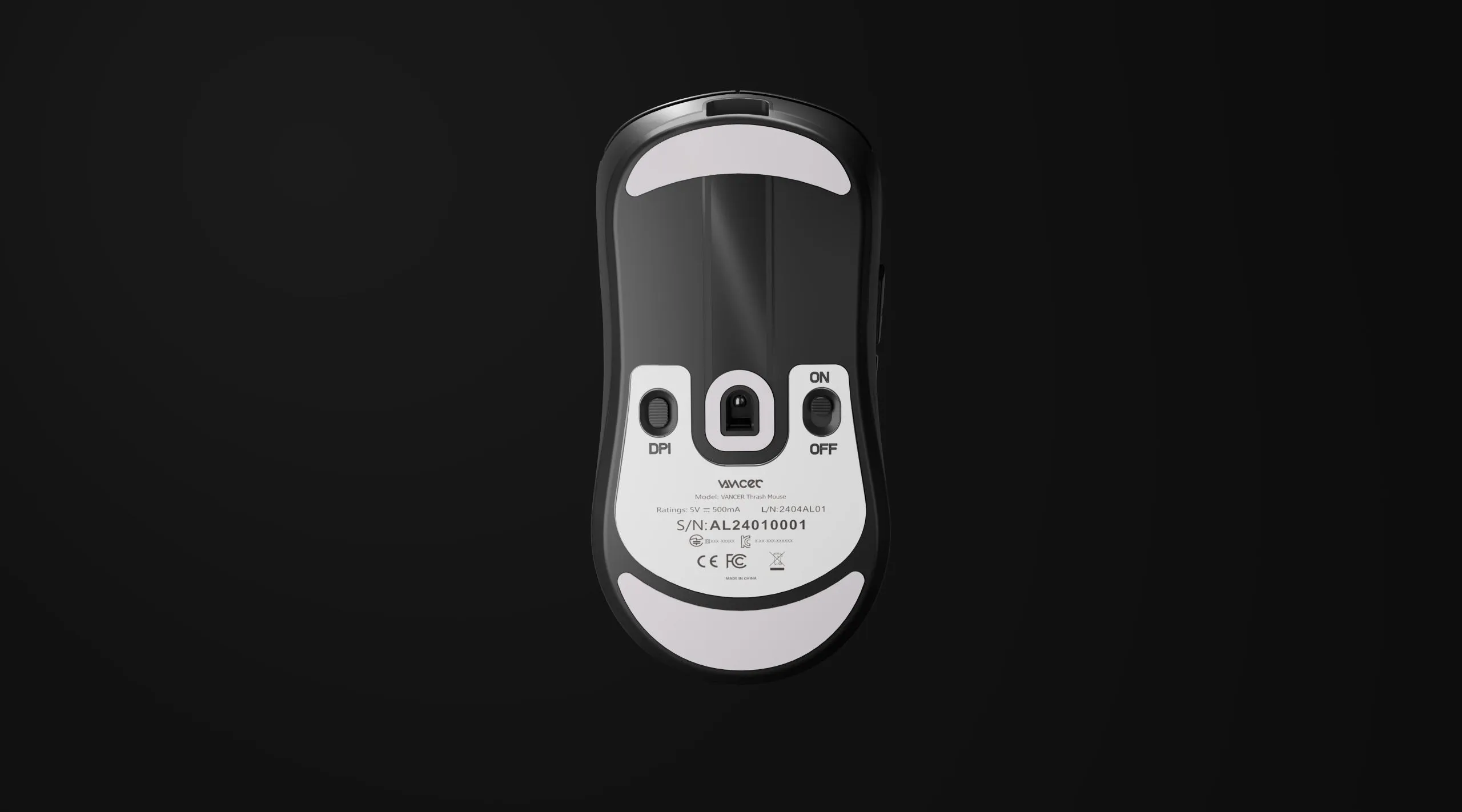 Vancer Thrash Wireless Gaming Mouse - Black