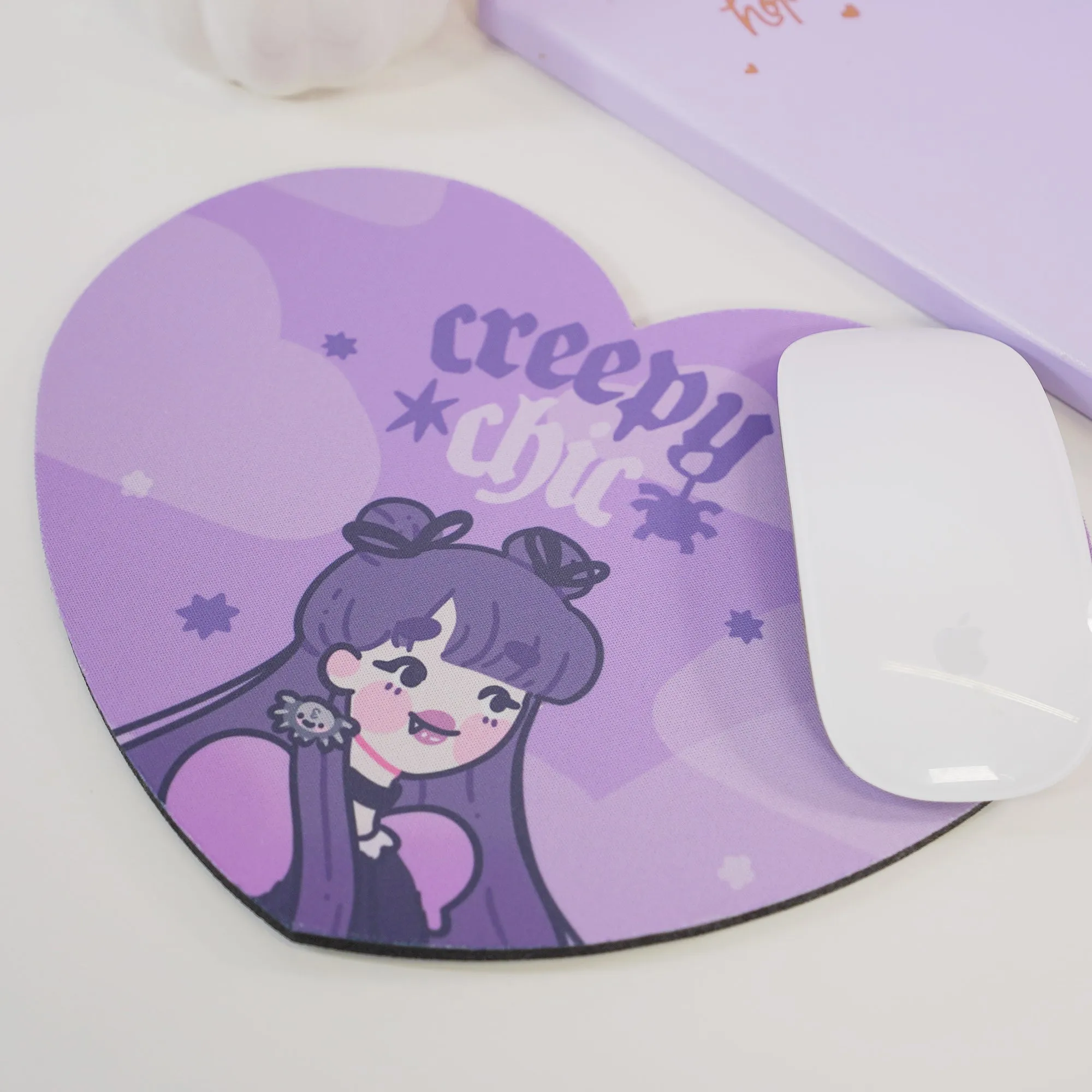 Violet the Vampire Halloween Mouse Pad | Creepy Chic Quote | Spooky Cute Gothic Purple Desk Decor