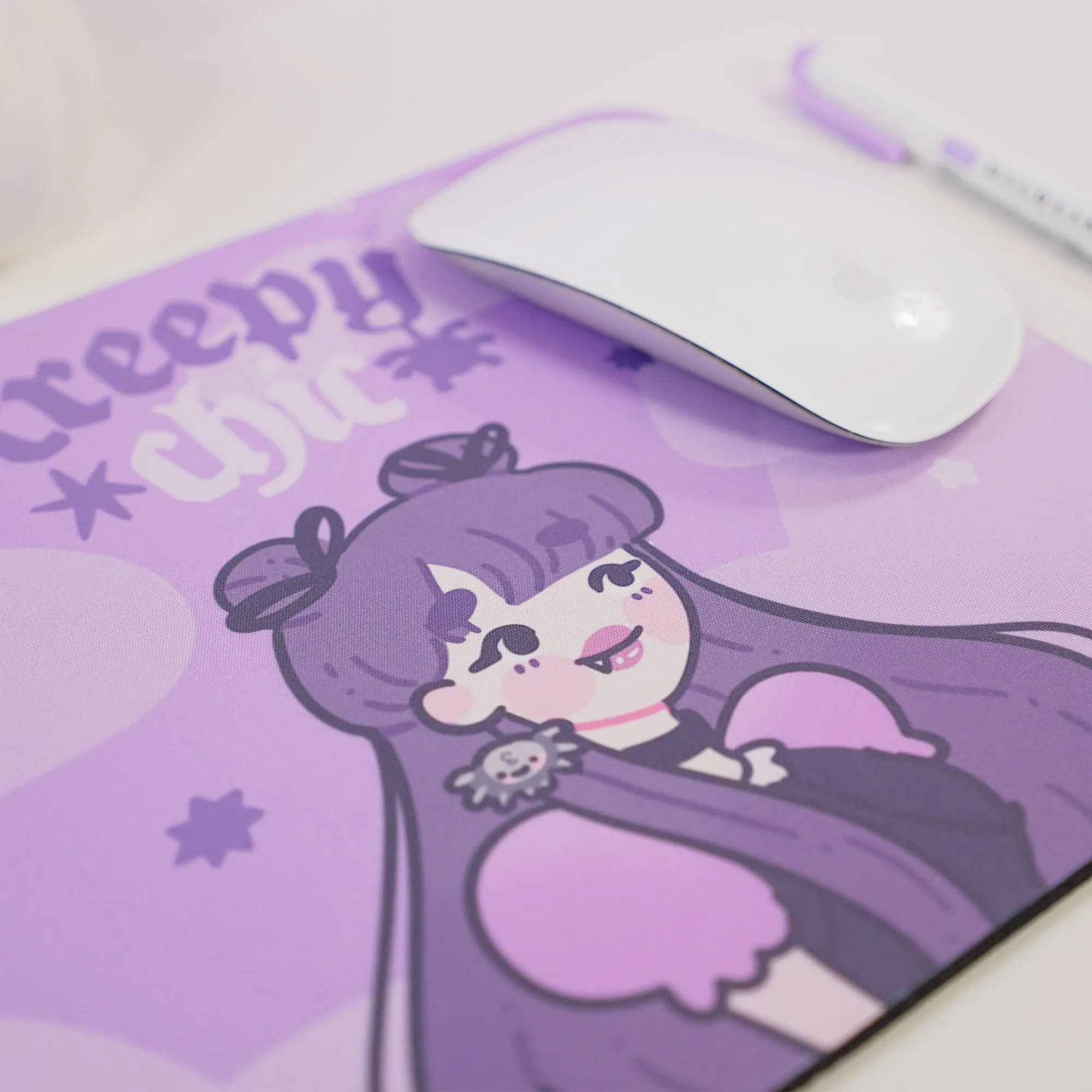 Violet the Vampire Halloween Mouse Pad | Creepy Chic Quote | Spooky Cute Gothic Purple Desk Decor