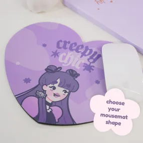 Violet the Vampire Halloween Mouse Pad | Creepy Chic Quote | Spooky Cute Gothic Purple Desk Decor