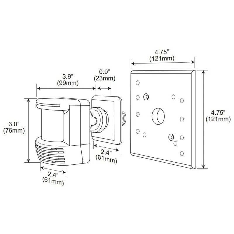 Wattstopper LMPX-100 Digital PIR Corner Mount Occupancy Sensor