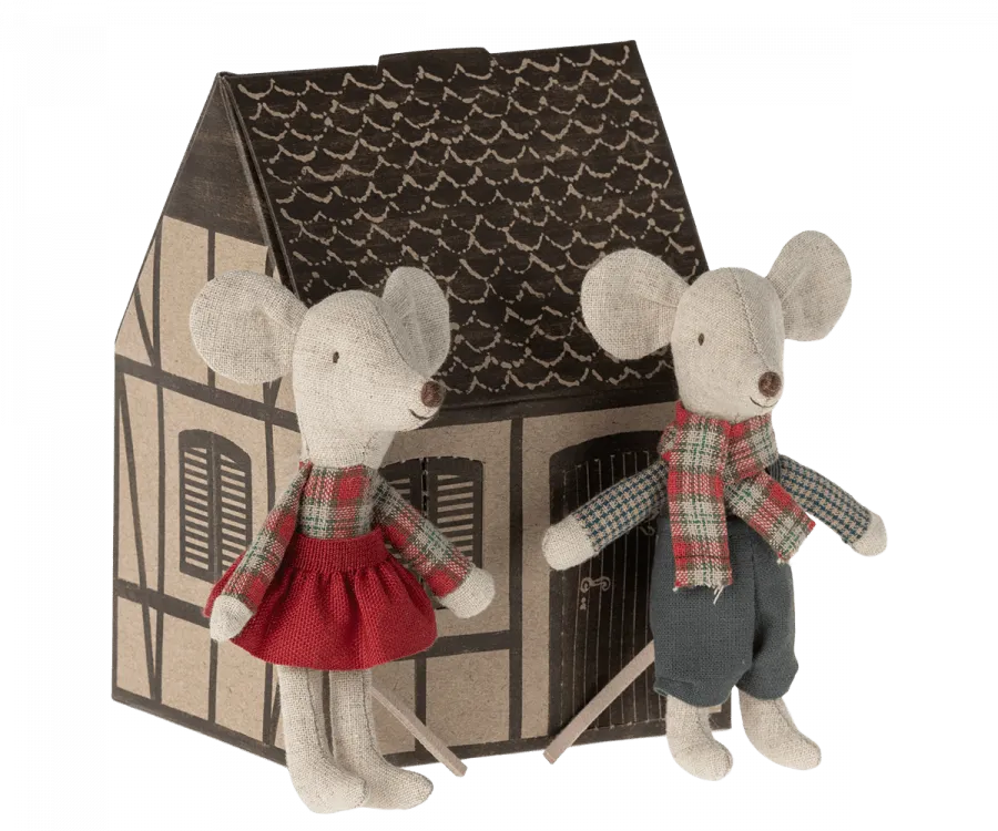 Winter Mice Twins, Little Brother and Sister