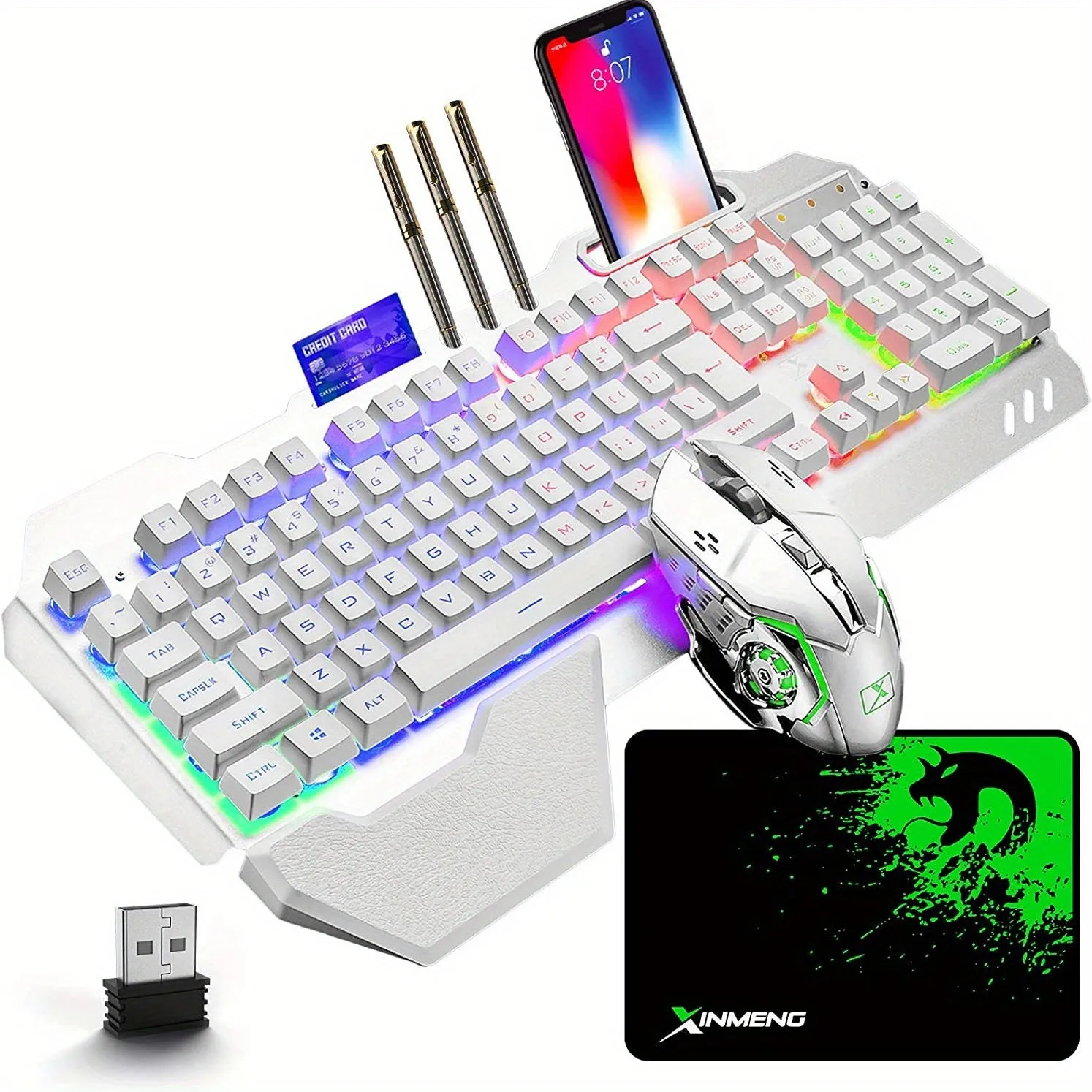 Wireless Gaming Keyboard And Mouse With Rainbow LED 16RGB Backlit