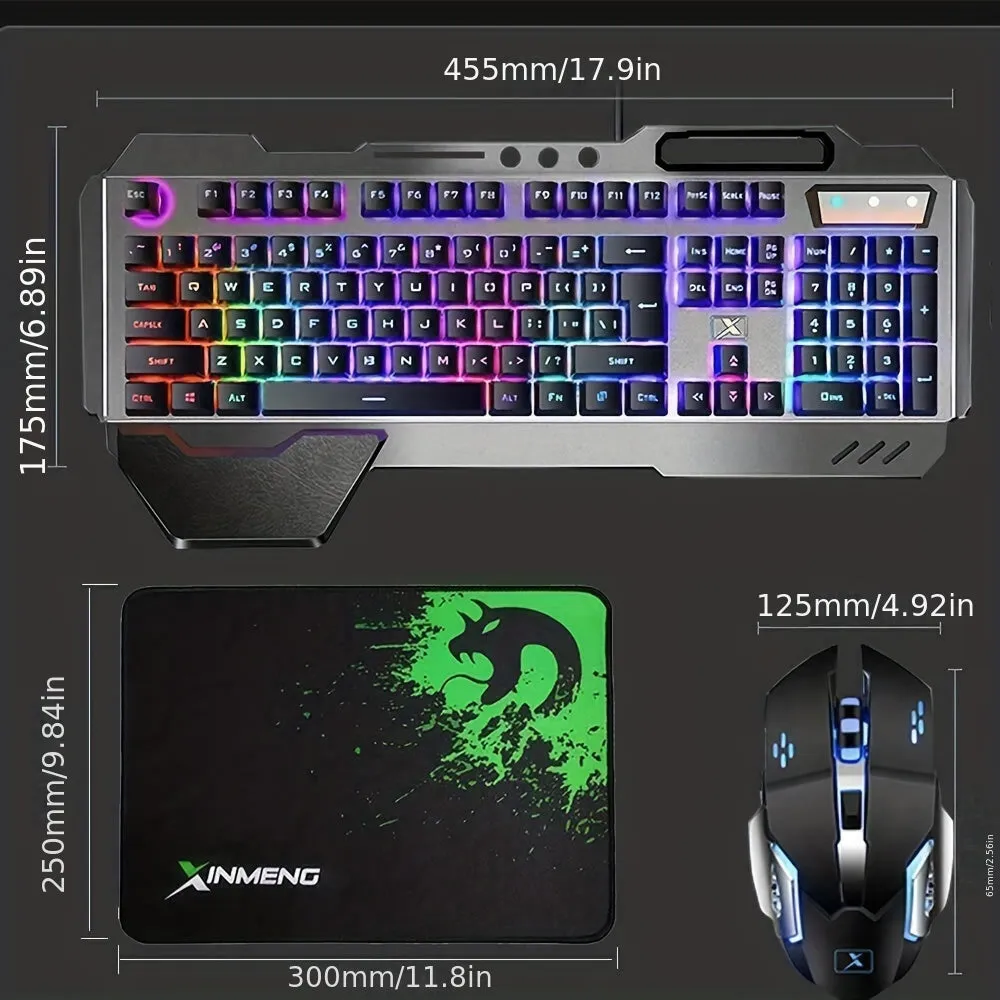 Wireless Gaming Keyboard And Mouse With Rainbow LED 16RGB Backlit