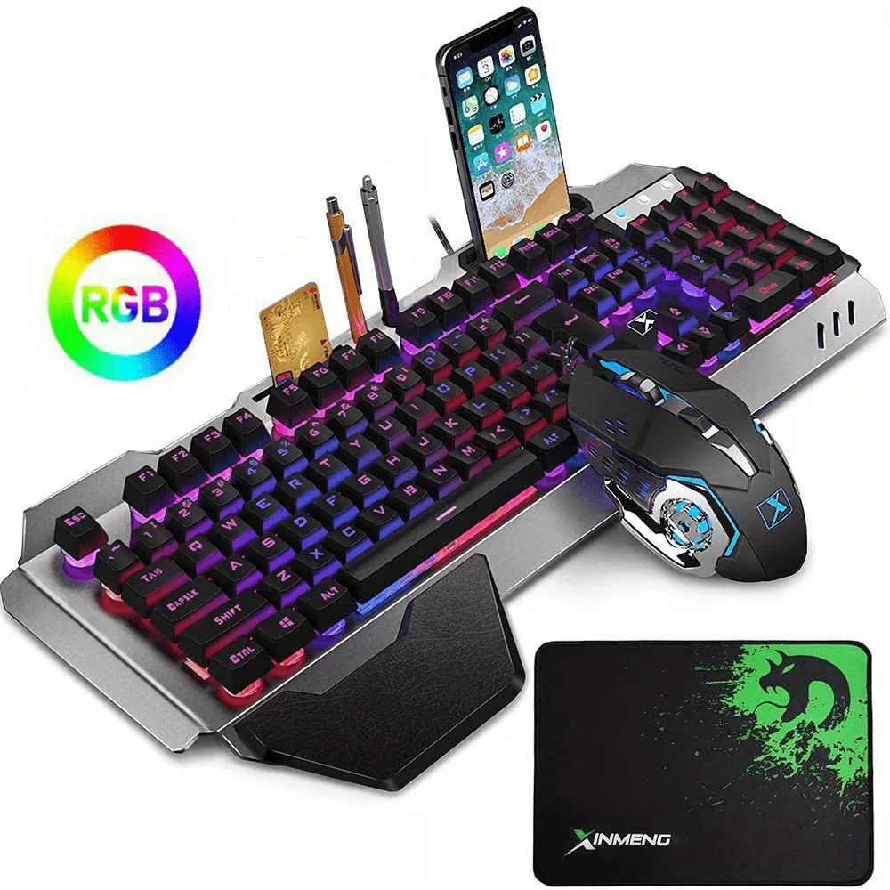Wireless Gaming Keyboard And Mouse With Rainbow LED 16RGB Backlit