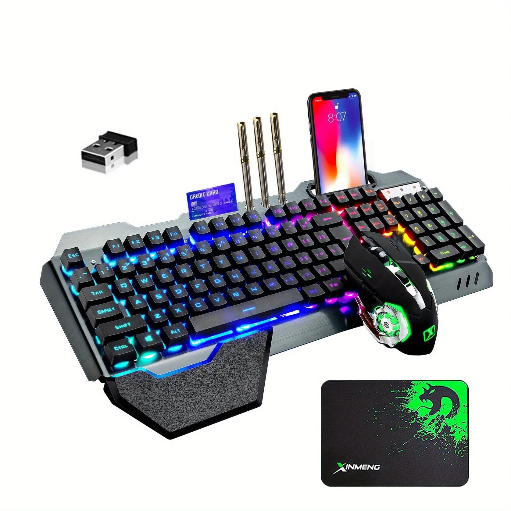 Wireless Gaming Keyboard And Mouse With Rainbow LED 16RGB Backlit