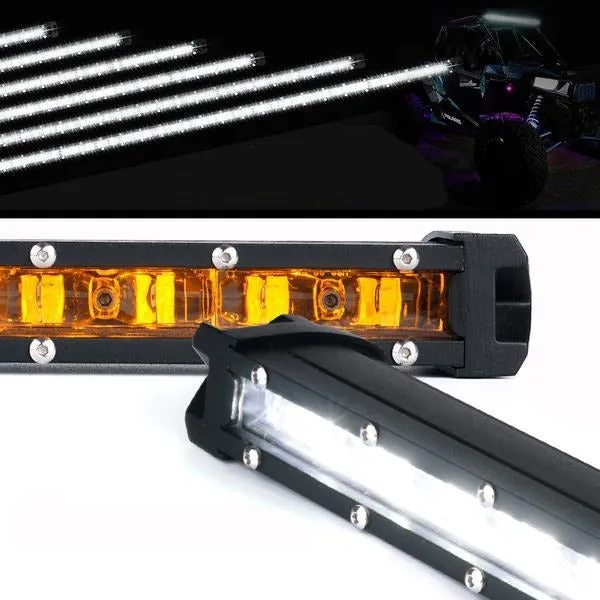 Xprite LED Light Bar w/ Amber Backlight (Single Row) Sunrise Series - 8"/20"/22"/26"/32"/42"/44"/50"