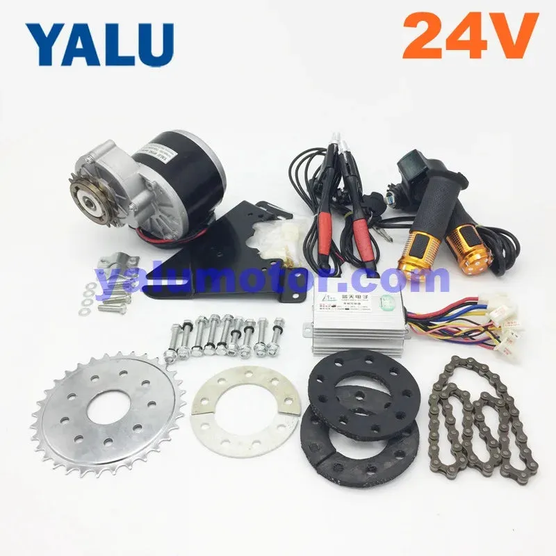 YALU 24V36V 350W Electric Left Drive Bicycle DC Motor Conversion Kit MY1016 Razor Scooter Variable Multiple Speed Ebike Kit