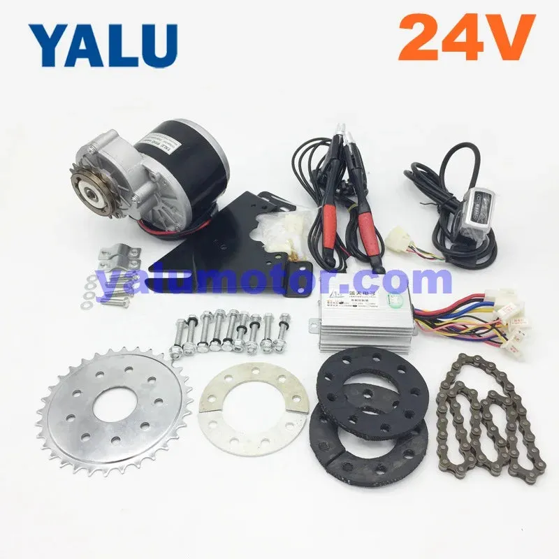 YALU 24V36V 350W Electric Left Drive Bicycle DC Motor Conversion Kit MY1016 Razor Scooter Variable Multiple Speed Ebike Kit